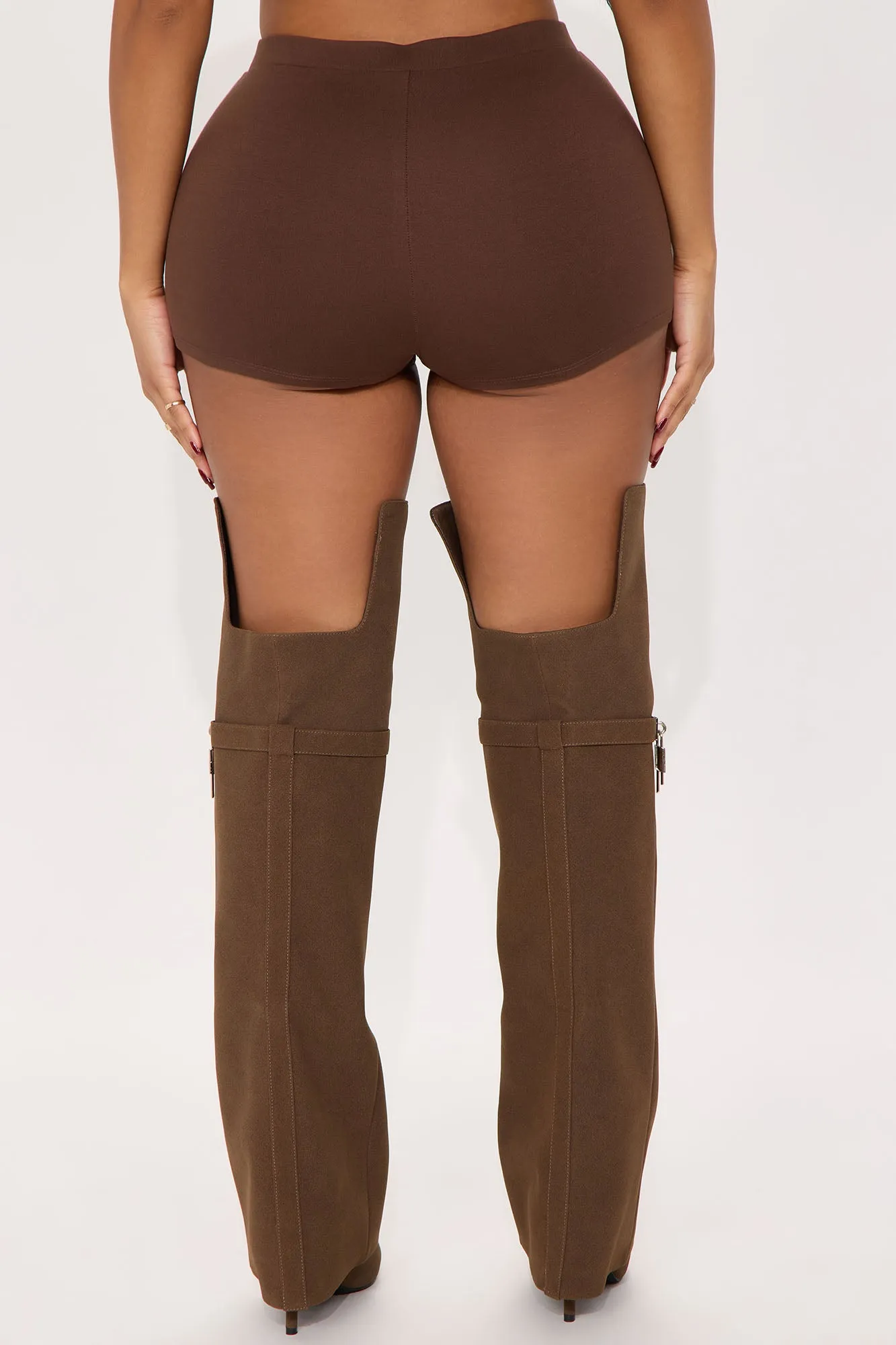 Alana Ponte Micro Trouser Hot Short - Chocolate
