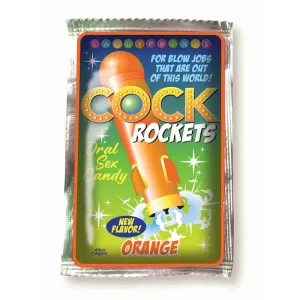 Cock Rockets - Orange - Orange Flavoured Oral Sex Candy - 15 grams