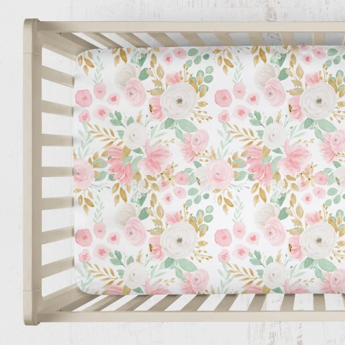 Floral Jungle Nursery Starter Crib Bedding Set
