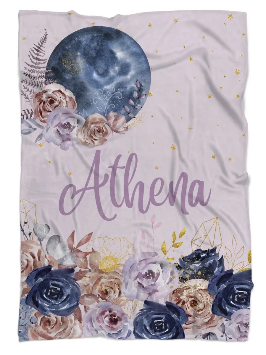 Floral Moon Nursery Starter Crib Bedding Set