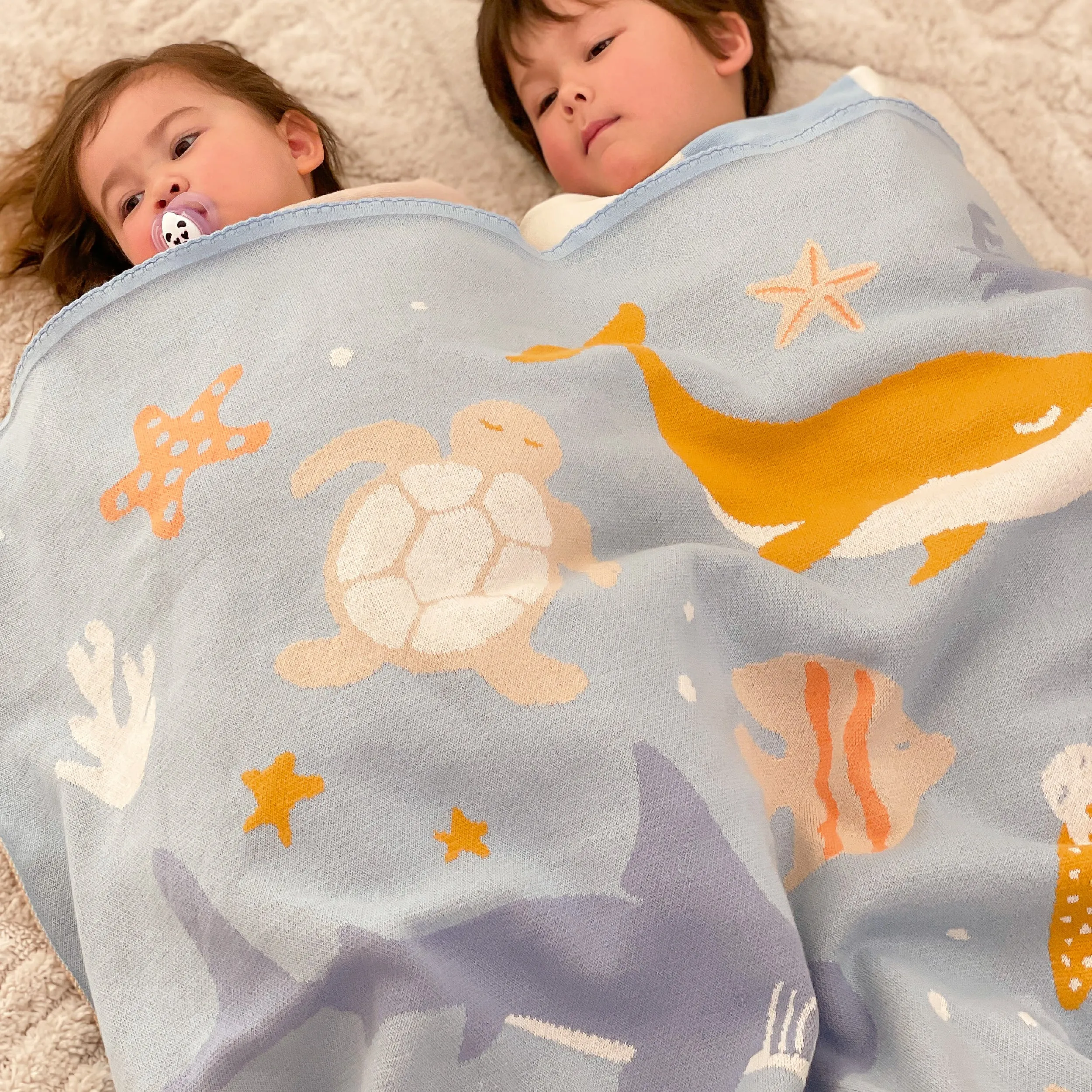 Fox & Fallow Blanket - Ocean Creatures