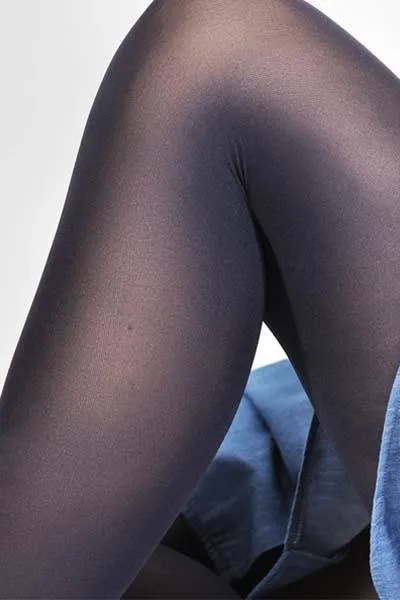 Olivia Premium Tights - Navy - Swedish Stockings