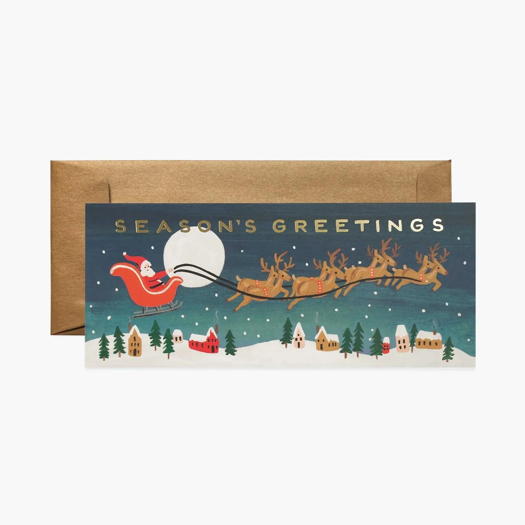 Santa's Sleigh No. 10 Christmas Card
